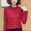 Mom's Slim Fit Long Sleeve Base Layer In Threaded Velvet - Versatile for Spring, Autumn, and Winter