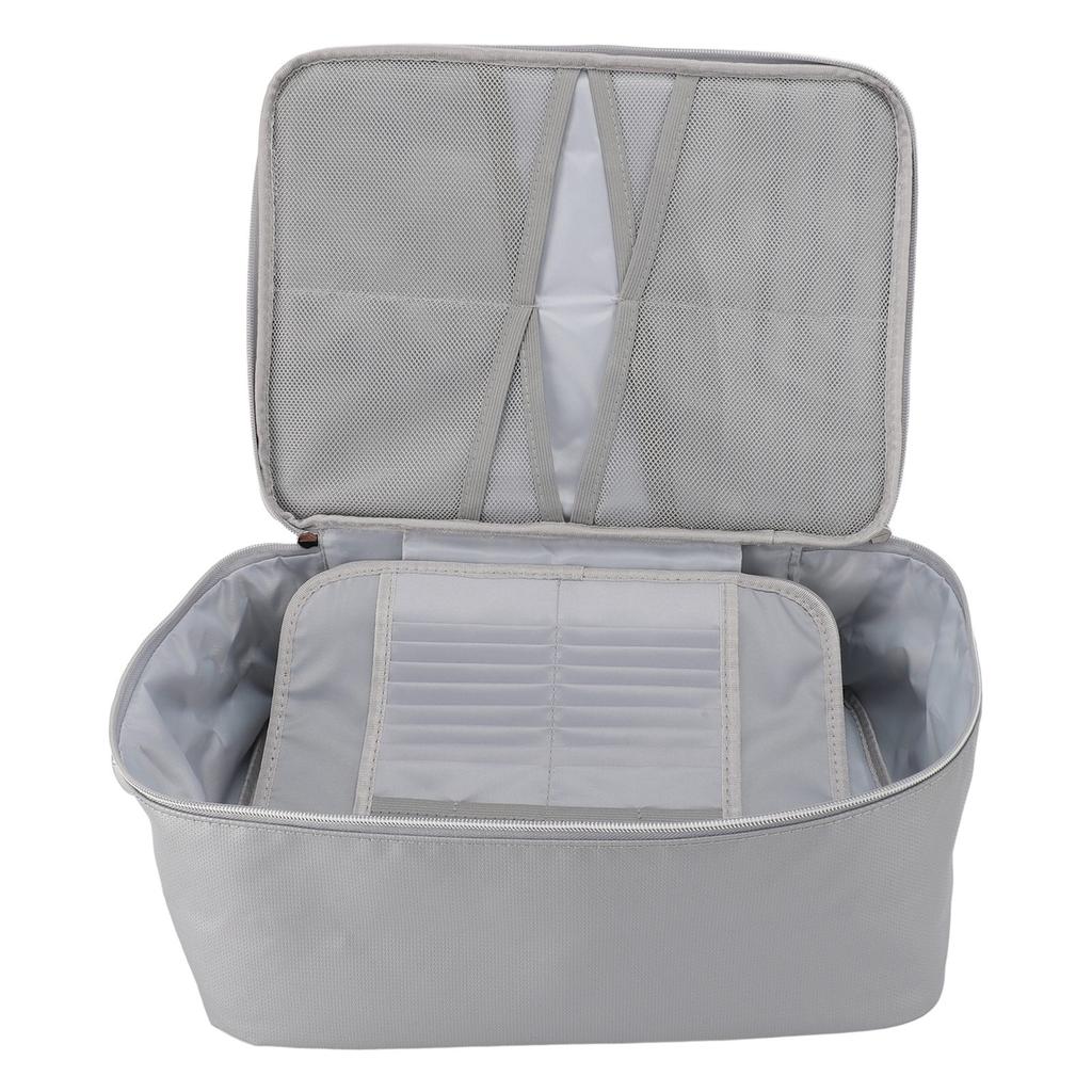 Fireproof Waterproof Document File Organizer Box Portable Home Travel Safe Storage Box with Lock