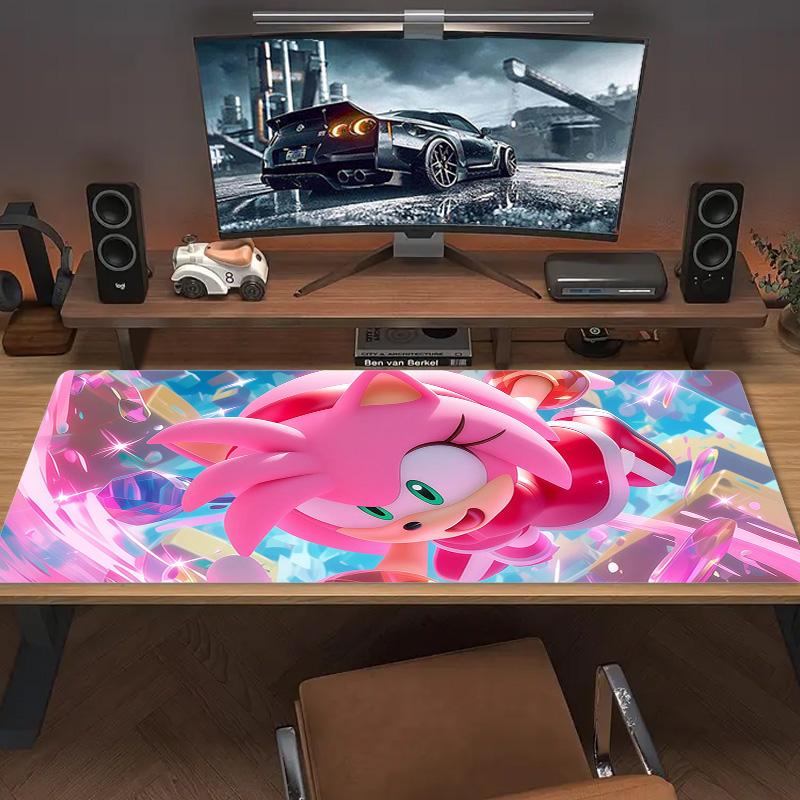 Sonic the Hedgehog Print Cushion Non-slip Laptop Tablet Big Mousepad XXL Mat Mini PC Playmat With Lock Edge
