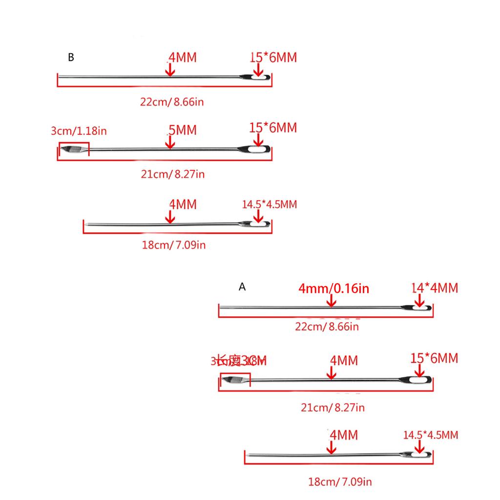 3Pcs Stainless Steel Drawstring Threader Elastic Cord Threader Waistband Threading Tool for Elastic Band Threading