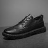 Primavera Autunno Scarpe Uomo Calzature Moda Cool Giovane Uomo Scarpe brogue Marca Calzature maschili Nero puro