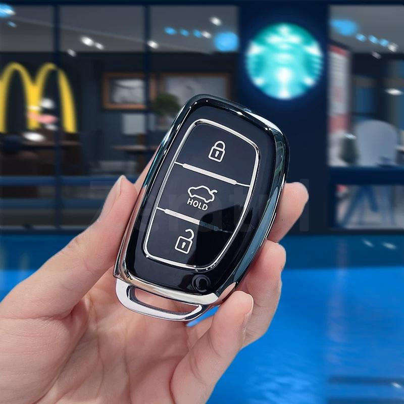 Auto Tpu Shell Fob Car Key Case Cover For Hyundai Tucson Sonata Fe Creta Ix25 Ix35 Ix45 Solaris Elantra Accent I10 I20 I30 I40