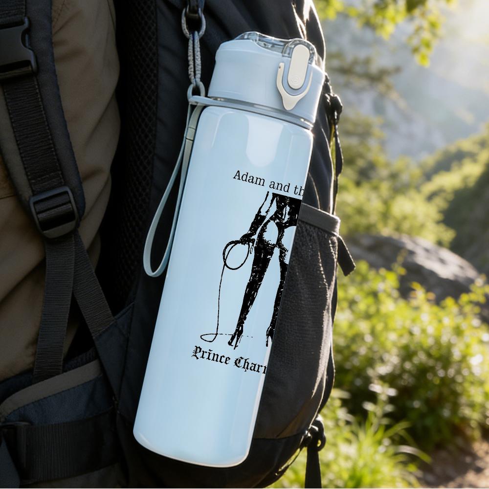 1PC Retro Tall Female Silhouette Minimalist Print 750ml Portable Sports Water Bottle Leakproof Gym Outdoor Travel Drink Cup