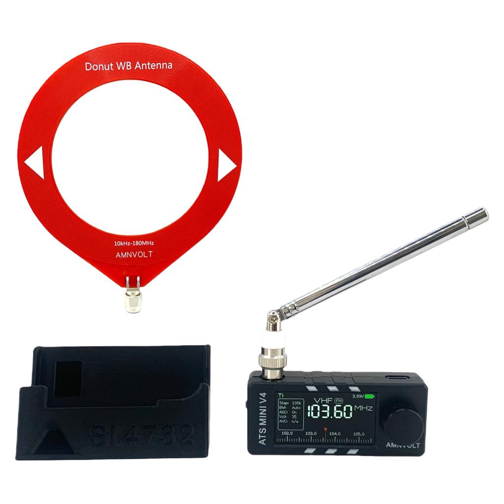 AMNVOLT V4 ATS MINI SI4732 Radio ALL Band DSP Radio FM AM SSB LSB USB Receiver, built-in Hi-Z Headphone Amplifier Circuit