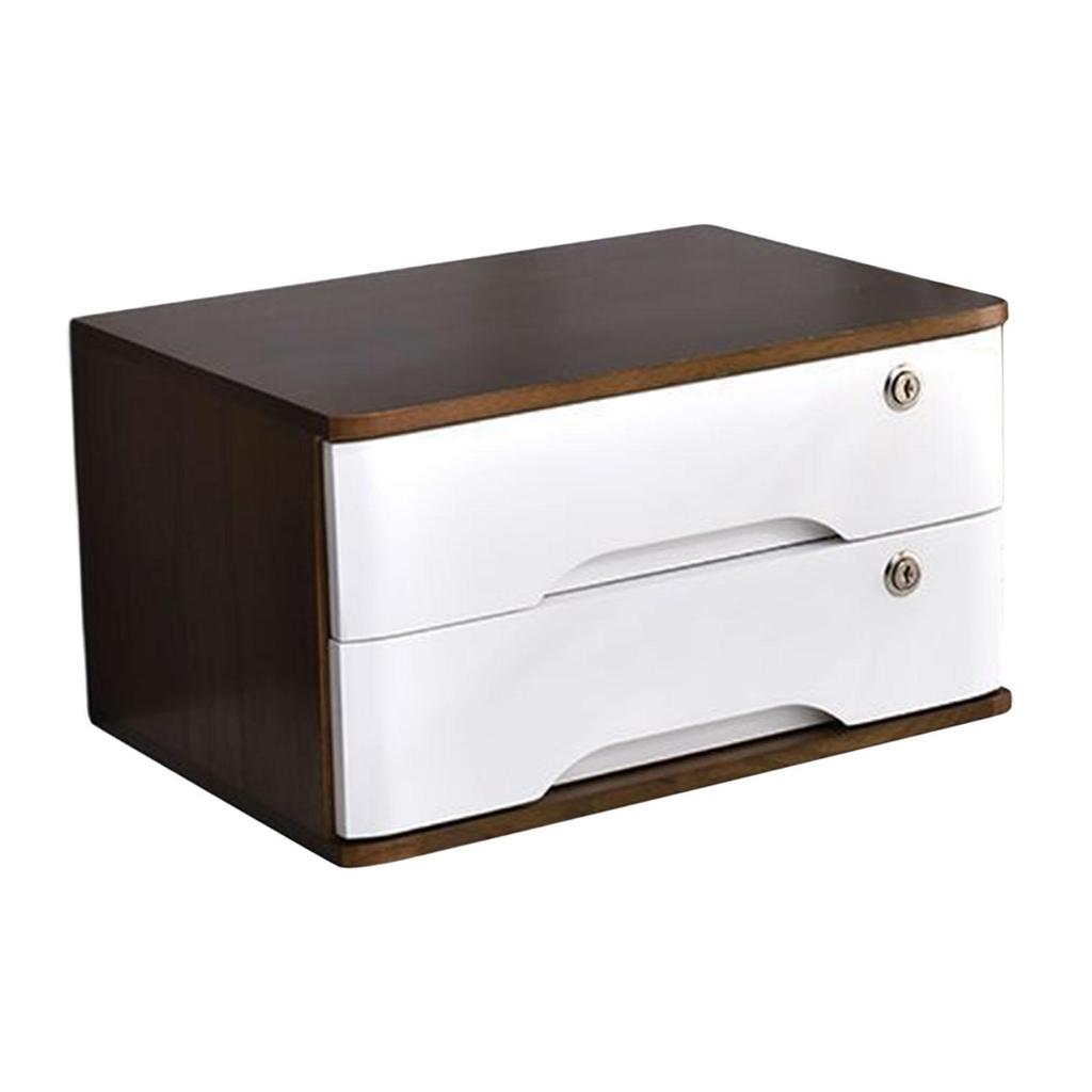 Chic Lockable Wooden Storage Box for Office