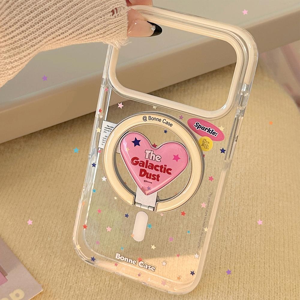 American Star Is Suitable for Apple 17promax Mobile Phone Case IPhone16 Love Magnetic Bracket 14 Transparent 13 Soft Shell