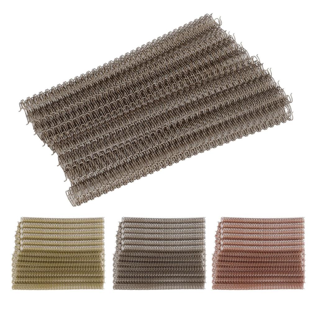 100Pcs Double Loop Wire Binding Spine 100 Sheet Capacity 3:1 Pitch 34 Loop 12.7mm Diameter Set Kit F