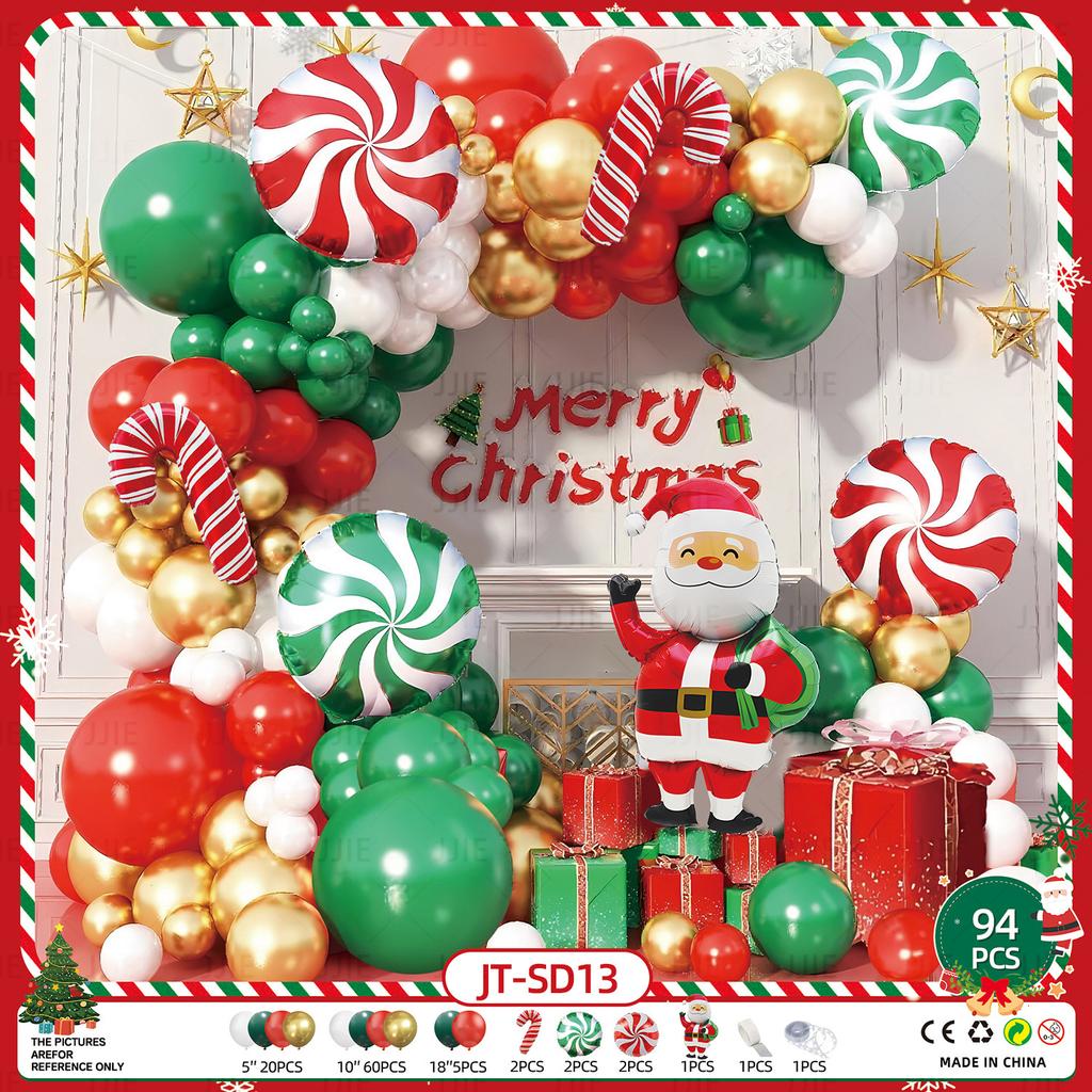 Xiyin Tiktok Temu Christmas Balloon Set Cane Elk Ornament Party