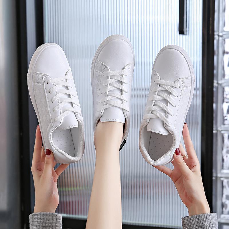 Fashion Women Sneakers Vulcanize Shoes Spring Autumn Breathable Flats Solid Color Mesh Shoes Young Woman Casual White Shoes