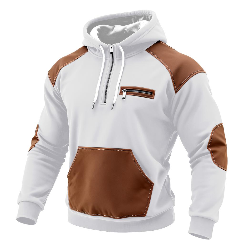 Men's Colorblock Sweatshirt Hoodie Men's Sports Large Size Casual Sweatshirt