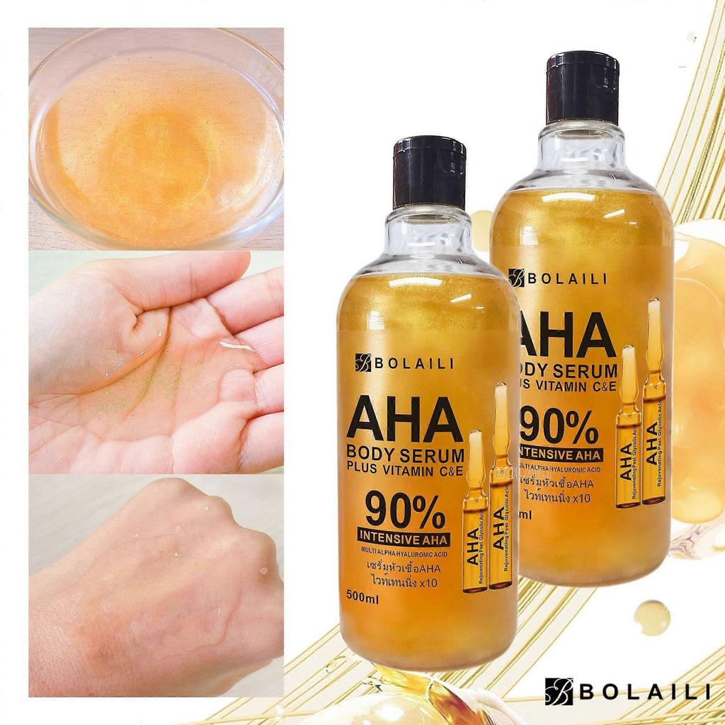 AHA Serum, 24K Gold Foil Hyaluronic Acid Serum for Women & Man, Radiant Skin Solution, 500ml