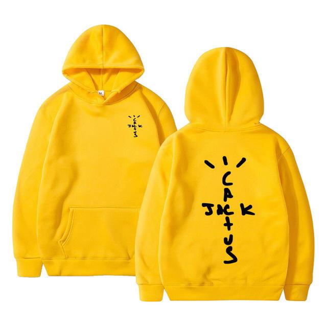 Cactus Jack Swag Alphabet Print Hooded Sweater Women's Hooded Sweatshirt Casual Pullover