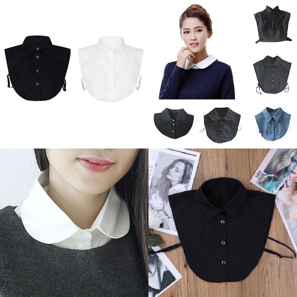 Polyester Detachable Collar Square Neck Unisex Plus Size Smartcasual Layering Accessory