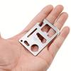 11-in-1 Stainless Steel Multi-Tool Card - EDC Pocket Survival Gear with Bottle Opener, Wrench, Saw, Ruler Outdoor Camping & Hunting Accessory