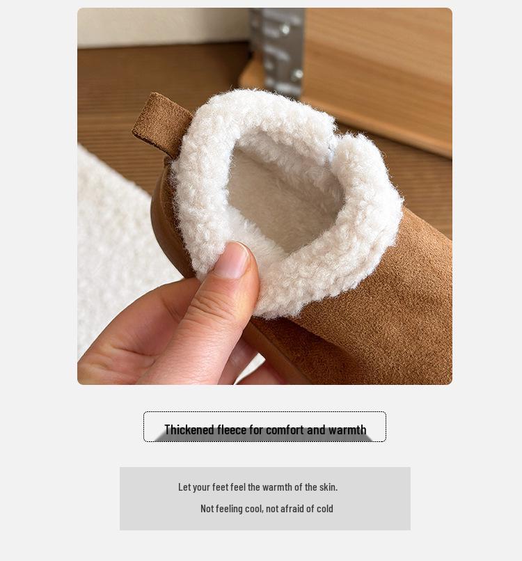 Winter 2025 Kinder Niedrige Schneestiefel, Koreanischer Stil, Vielseitig & Warm Samt, Mädchen Baumwollschuhe
