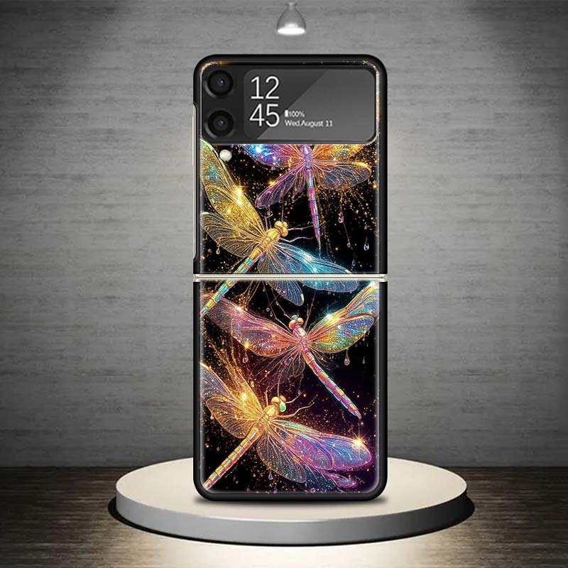 Beautiful Dragonfly Enthusiasts Phone Case For Samsung Galaxy Z Flip 7 6 5 4 3 5G Shockproof Cover Z Flip7 Flip6 ZFlip5 Flip3 Fl