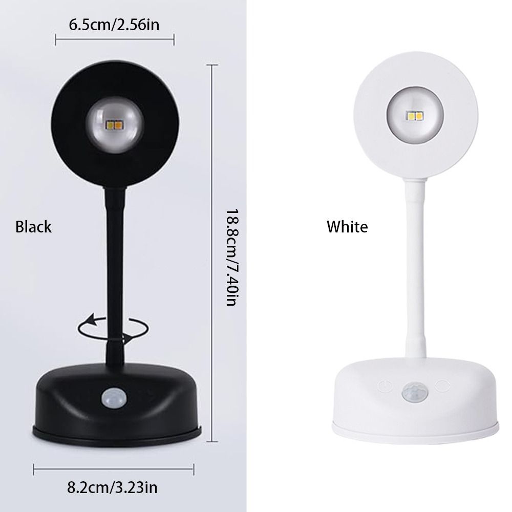 LED Wireless Spotlight Painting Lamp Motion Sensor Battery Operated Art Display Light Cat-Eye Bulb Dimmable Wall Lamp Wall