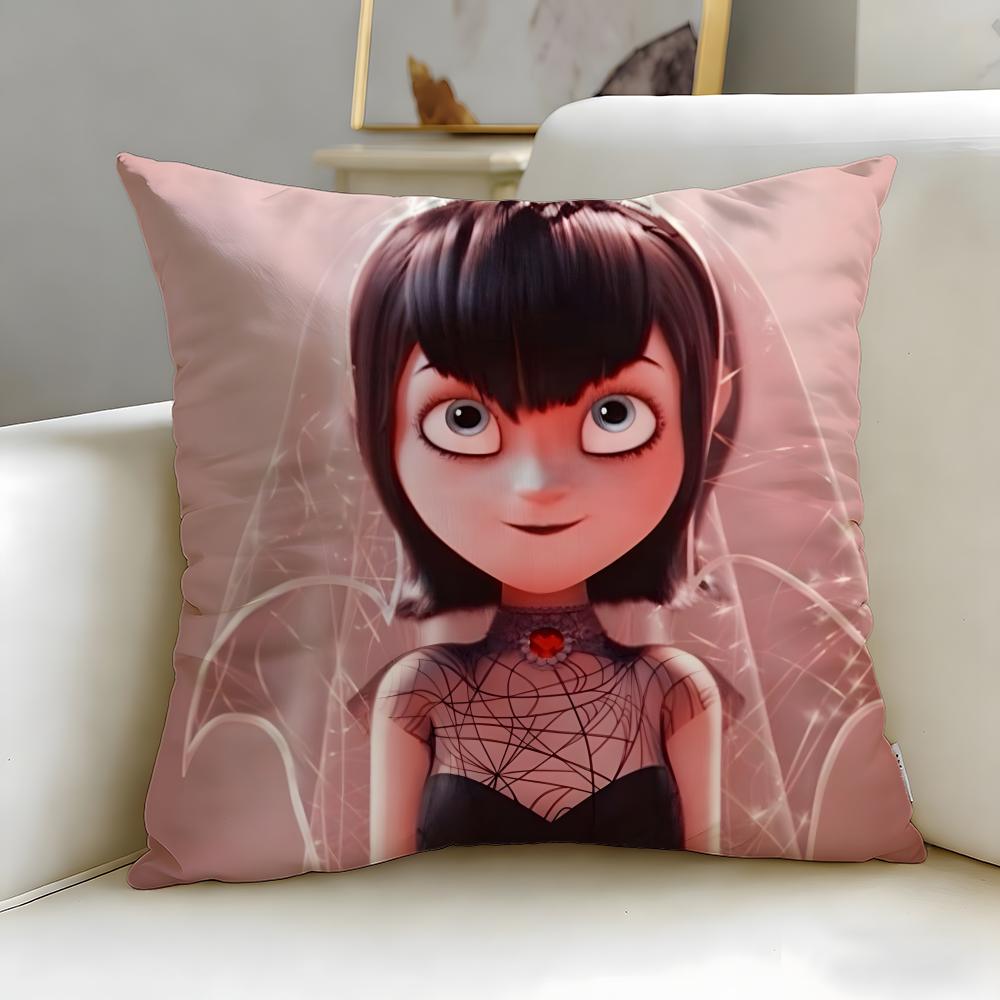 animated movie Hotel Transylvania Cushion Cover Soft  EasyWash Pillow Case  Versatile for Couch Bed Travel and Office
