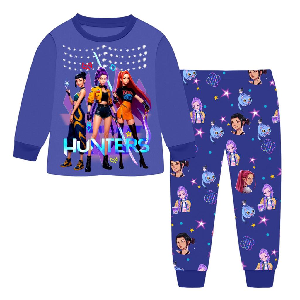 Children's Fashion Suit  Round Neck Long Sleeve Top Pants