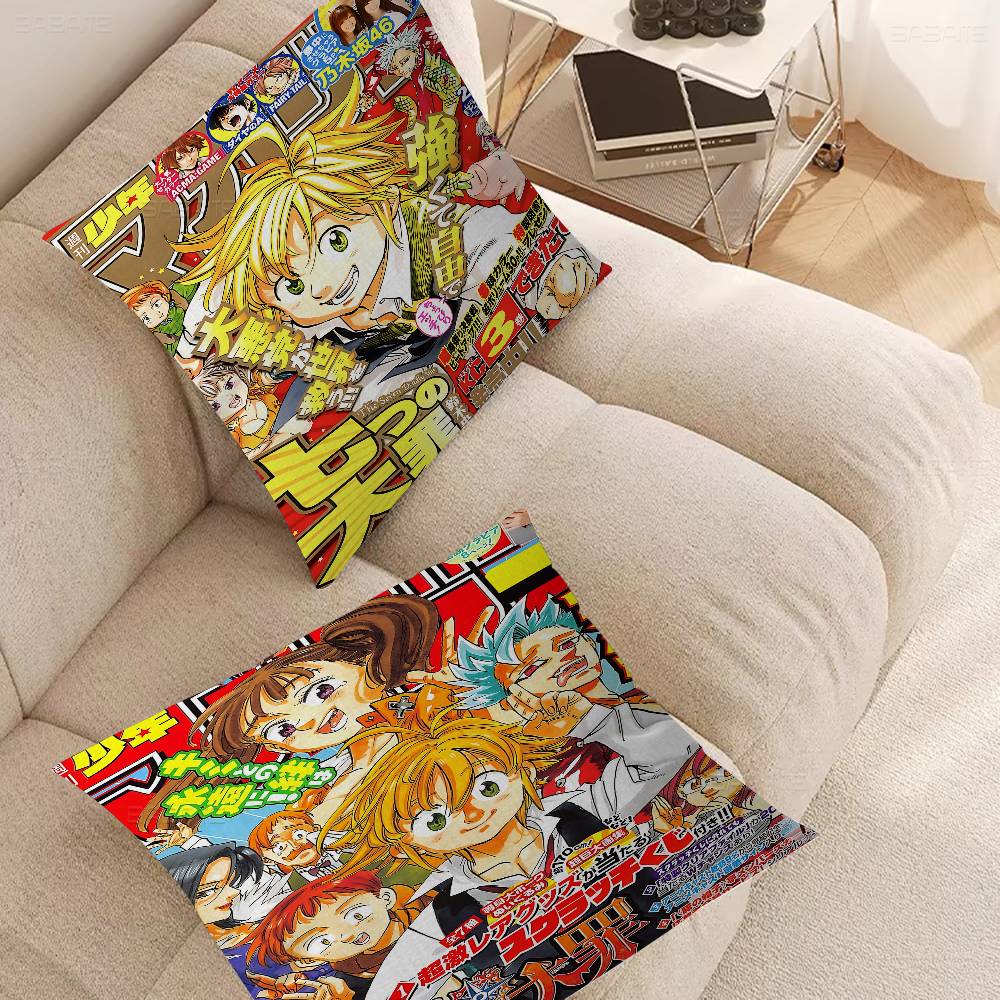 Japan Anime Figure The Seven Deadly Sins Cushion Cover Decorative Pillow Sofa Home Decor Case Pillow Cases