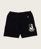 Reverse Weave Graphic Sweat Shorts Black