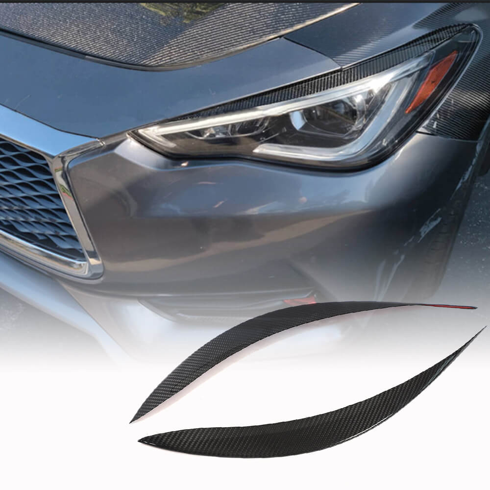 

Eyelashes on headlights (for Q60 2016-2022, Carbon) for Infiniti Q50/Q60