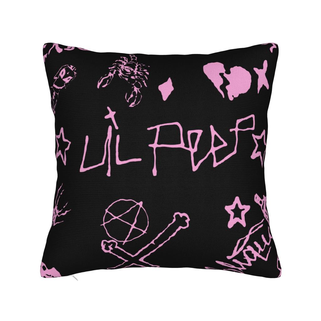 Lil Peep Pillowcase Printed Polyester Cushion Cover Decorative Throw Pillow Case Cover Sofa Zippered 40X40cm