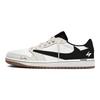 Travis Scott x Air Jordan 1 Lightning 7.0Low Pantofi de Baschet Joasă Vintage Femei Gri Alb DZ4137-700(Echipa1897-)