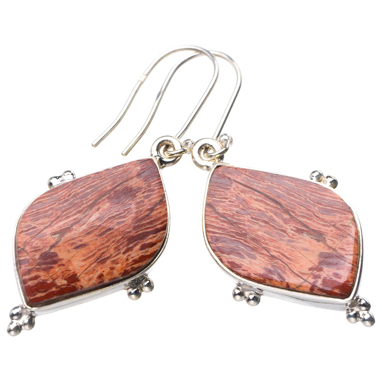 

StarGems® Natural Iron Tiger Eye Handmade 925 Sterling Silver Earrings 1.75 E0584