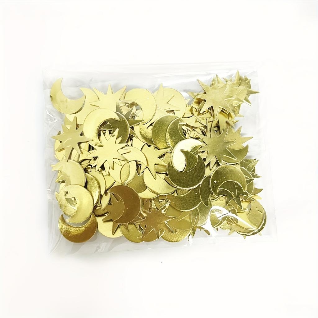 100pcs Moon and Stars Shaped Confetti,Table Decorations, for Weddings, Birthdays, Anniversaries, Bachelor Parties