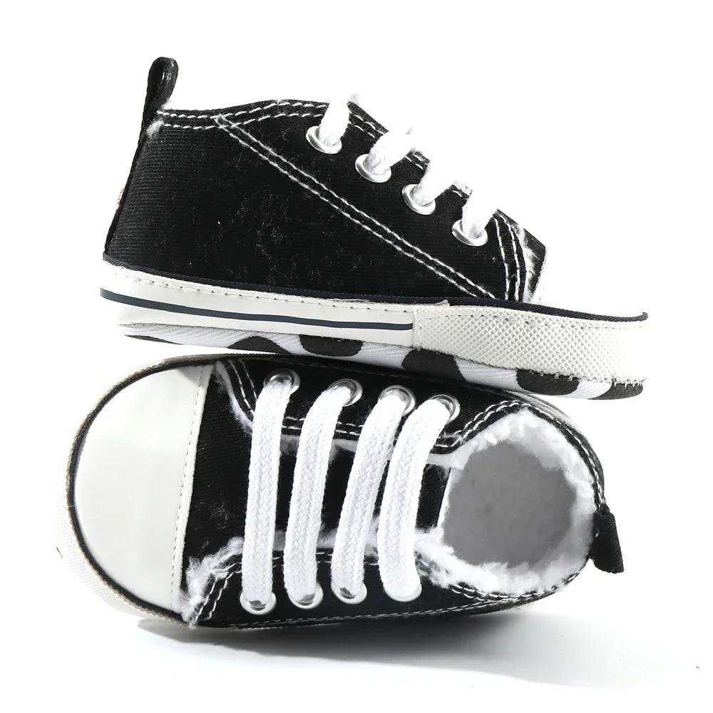 Print Star Sports Baby Canvas Classic Sneakers Newborn Baby Boys Girls First Walkers Shoes Infant Toddler Anti-slip Baby Shoes