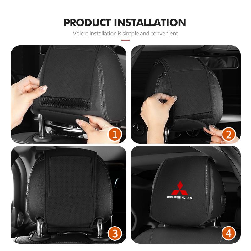 For Mitsubishi Car Seat Headrests Dust Cover Truck Accessories Outlander Lancer L200 ASX Pajero Grandis Eclipse