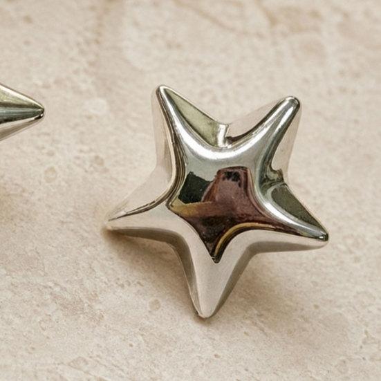 1 Paar Damen Stern Ohrstecker aus Legierung, Hypoallergen Minimalistische Stern Ohrstecker, Modeschmuck Geschenk für Freundin Ehefrau Mutter Tochter