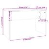 Makeup Table Set with LED Lighting White Wood Based Material