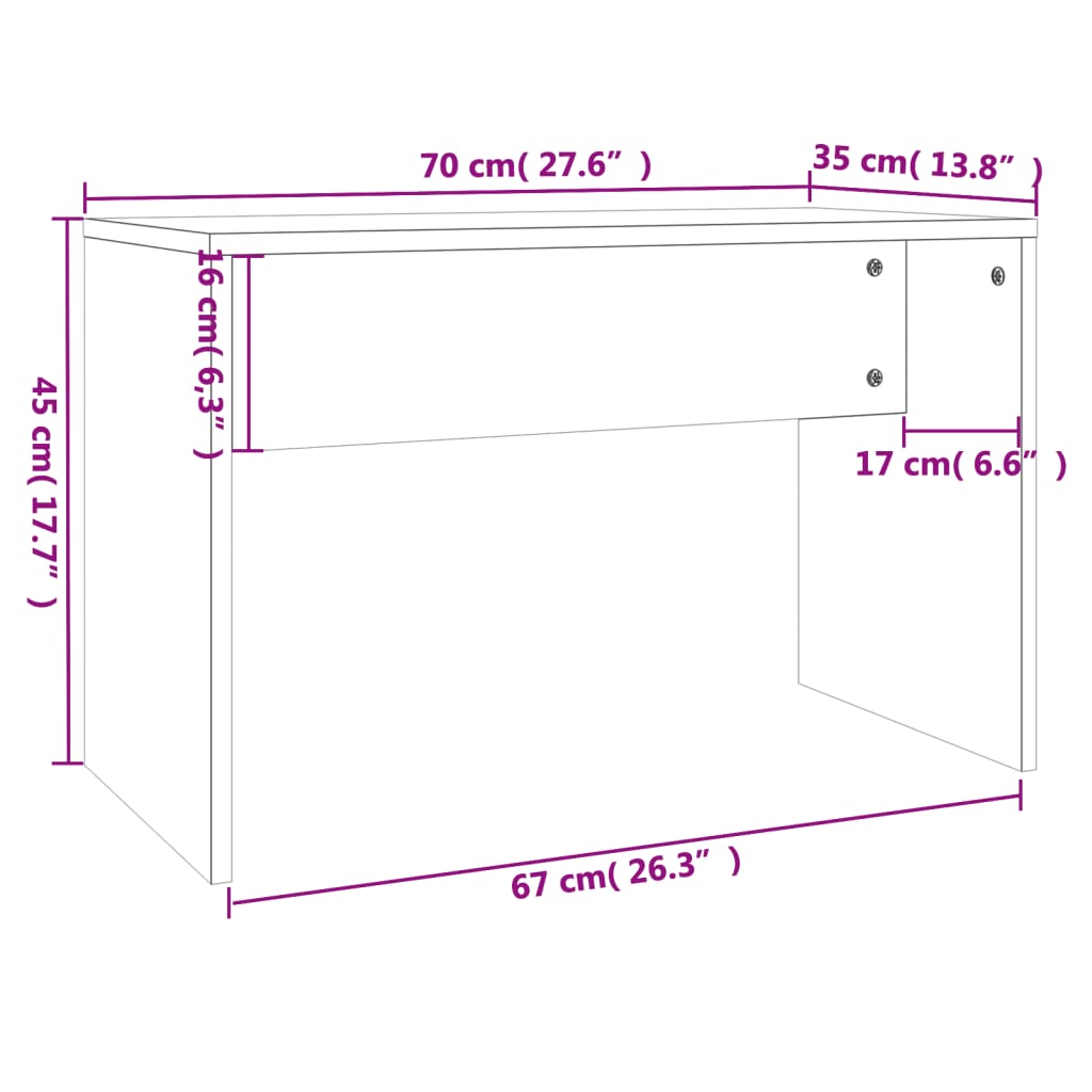 Makeup Table Set with LED Lighting White Wood Based Material