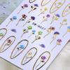 Floral Nail Art Stickers Self-adhesive Spring Summer Flower Pattern Women Manicure Decoration Decals Home Salon DIY Nail Supplies