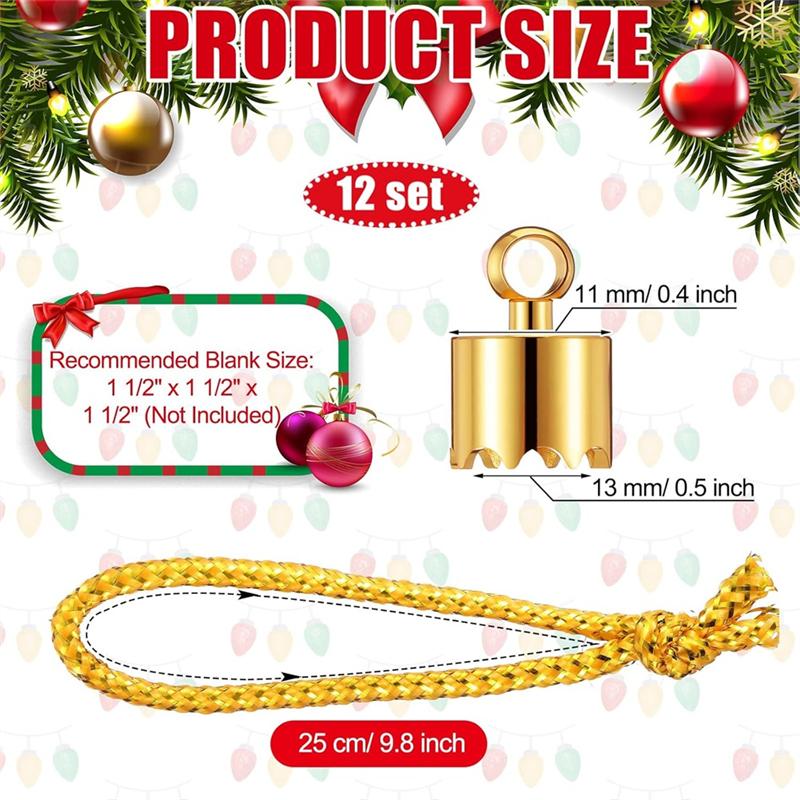 Ornament Making Kit 12 Set Christmas Tree Ornament Wood Turning Kit Woodturning Hanging Decoration For Xmas Tree