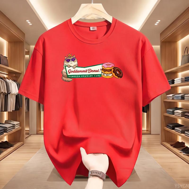 Princess Donut T Shirt Dungeon Crawler Carl T-shirt Cat Lover Graphic T Shirts Funny Cotton Comfortable Clothes