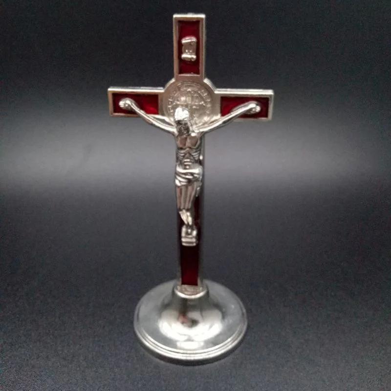 Kreuz Kruzifix Ständer Christus Katholische Jesus Statue Figurine Religiöse Gebet Kirche Dekoration Auto Hause Kapelle Dekor