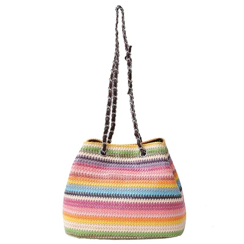 

Модные цветные швейные нитки женские сумки через плечо модные многофункциональные высококачественные сумки через плечо большой вместимости