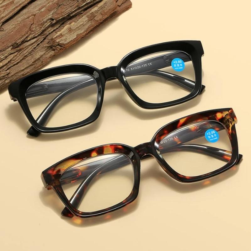 Anti-blue Light Reading Glasses for Women Men Square Frame Eyewear Suitable Reading Books Viewing Computer Eyeglass