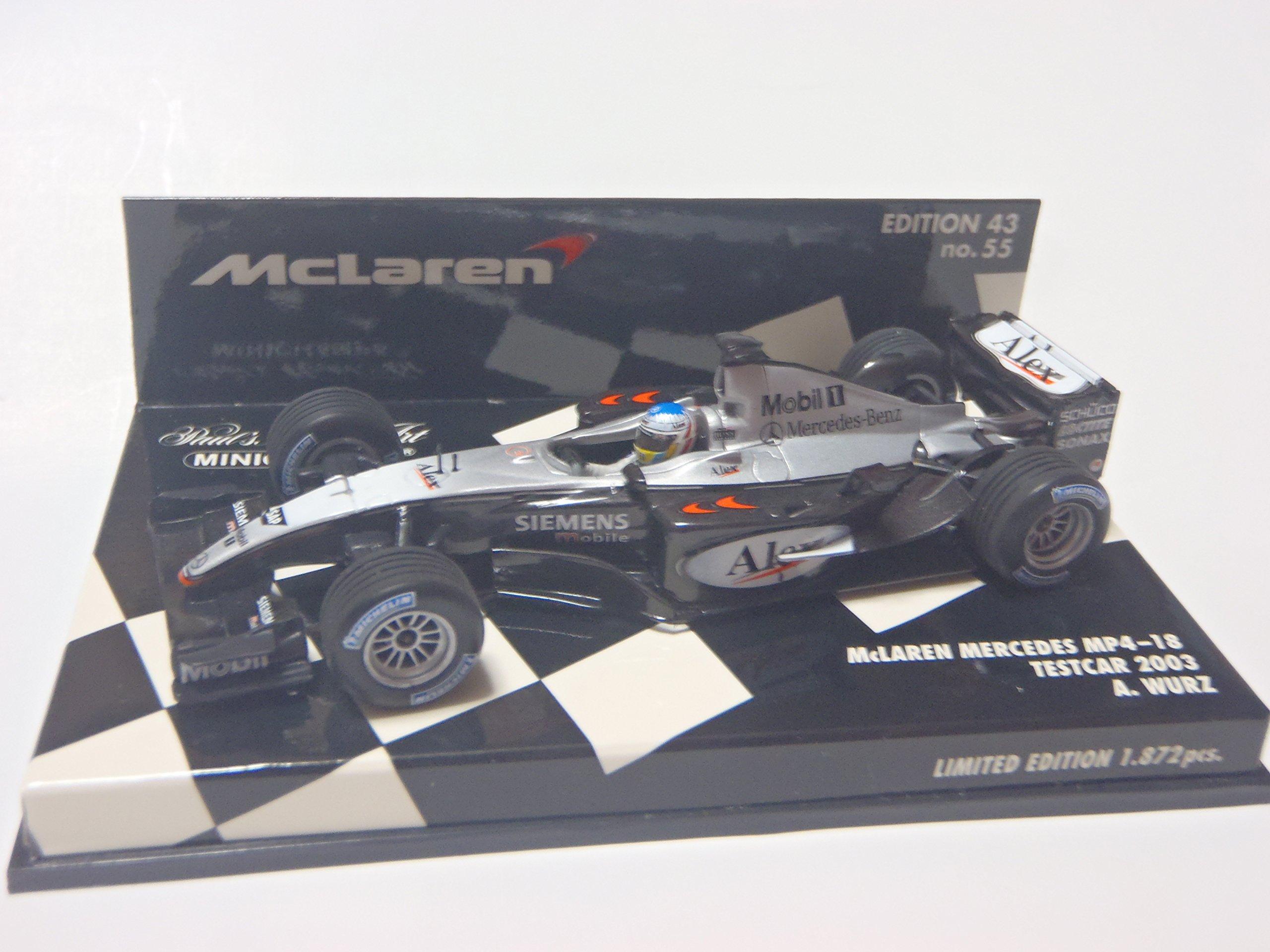 

Minichamps масштаб McLaren Mercedes Тестовая машина WURZ 530034399 1/43 MP4-18 2003 A.