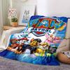 Paw Patrol Teamwork Adventure Flannel Blanket Super Soft Warm Cozy Blanket For Sofa Bed Office Travel Allseason Home Decor Gift