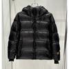 Womens Black Gold Winter Puffer Jacket Loose Fit Hooded Thick Warm Down Coat Short Length