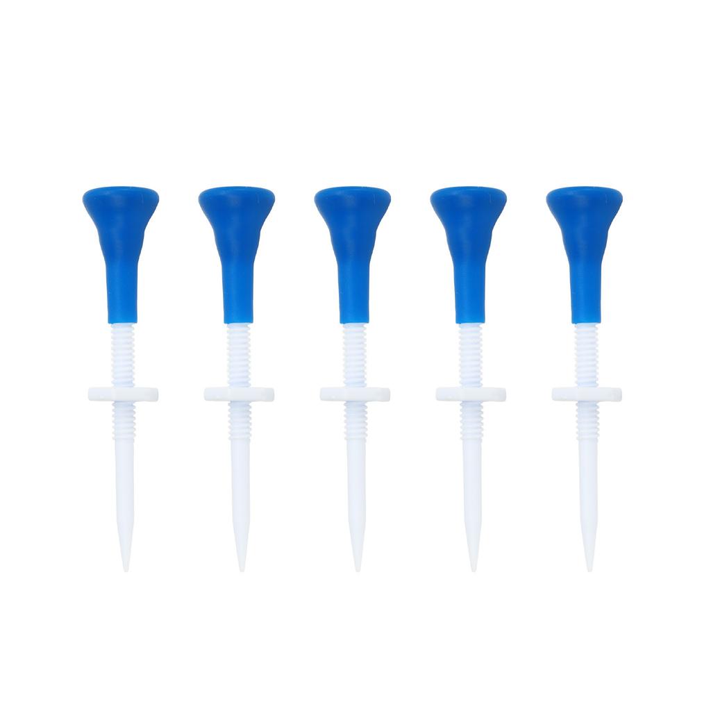 5pcs Golfing Tees Height Adjustable Stable Blue Golfing Plastic Tees for Golfing Practices