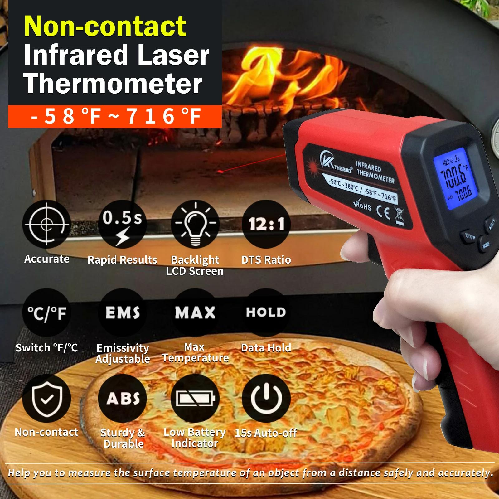 

Промышленный электронный термометр с ЖК-дисплеем, бесконтактный -50~600°C, цифровой лазерный измеритель температуры, инфракрасный термометр с лазерной точкой