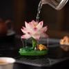 Color Changing Tea Pet Lotus Frog Figure Handmade Clay Ceramic Decor for Tea Table Office Desk Gift Zen Home Ornament