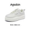 Augustine Platform White Shoes Women's 2025 New Spring Flat Casual Sports Shoes Student Muffin Board Shoes Tide