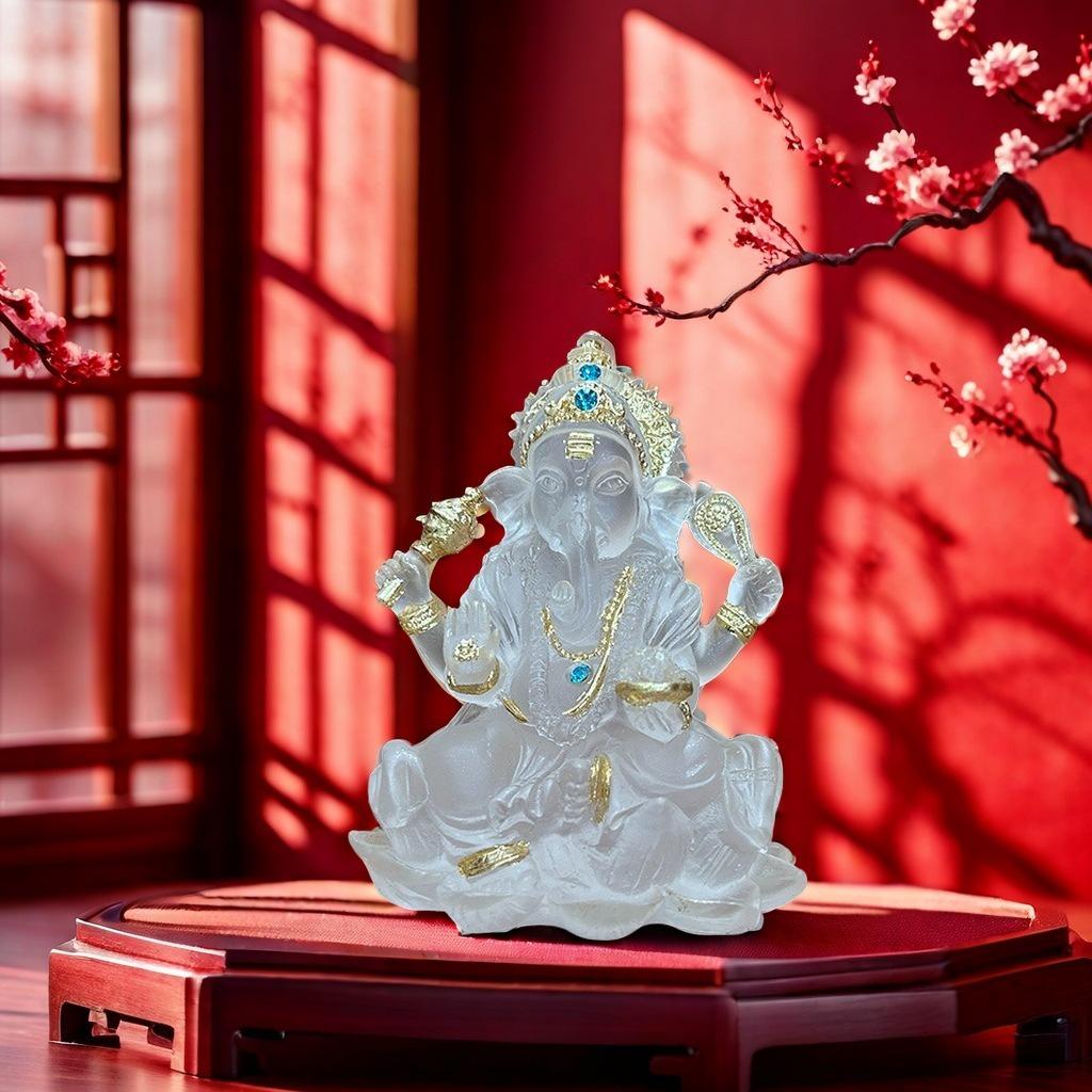 Elephant-Headed Buddha Ornament in Southeast Asian Style 11cm Height