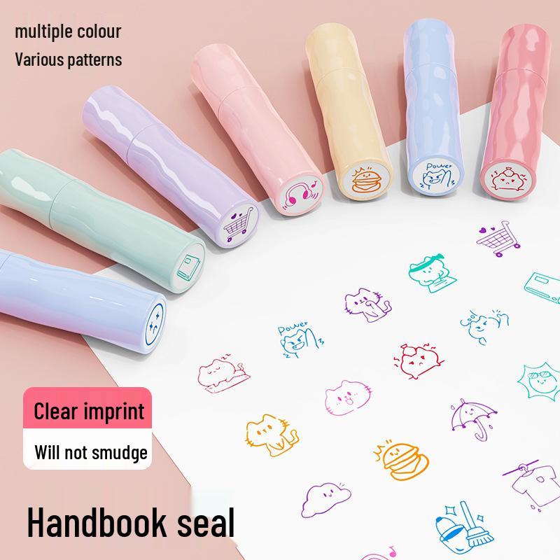 Cute Japanese Girl Style Journal Stamps: Creative Student Reward & Encouragement Stamps